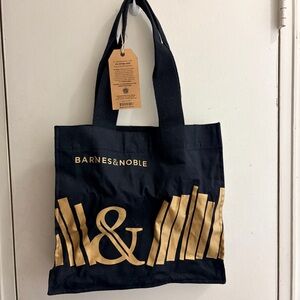Barnes & Noble Black Tote with Gold Design